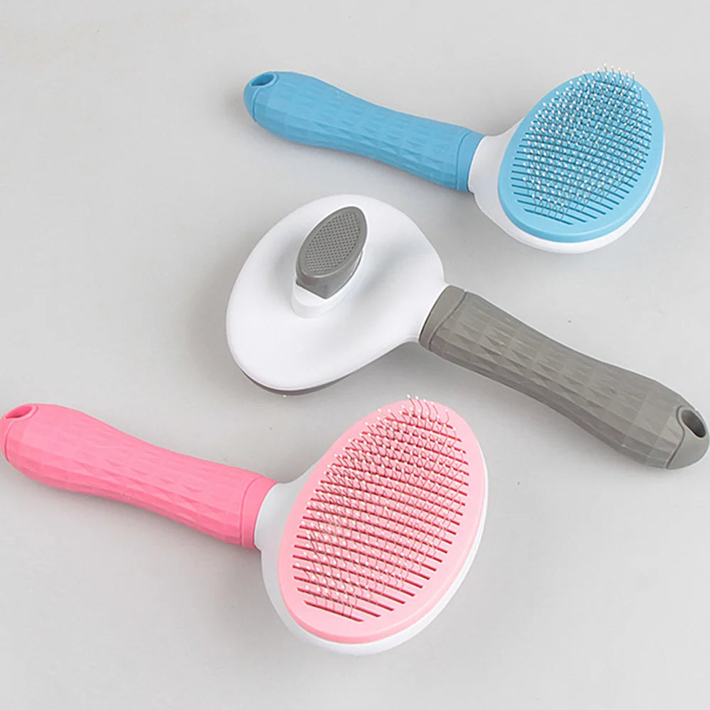 Self-Cleaning Pet Hair Remove Comb Cat Slicker Brush Pet Hair Removal Comb Cats Grooming Brushes Dog Combs Pet Accessories