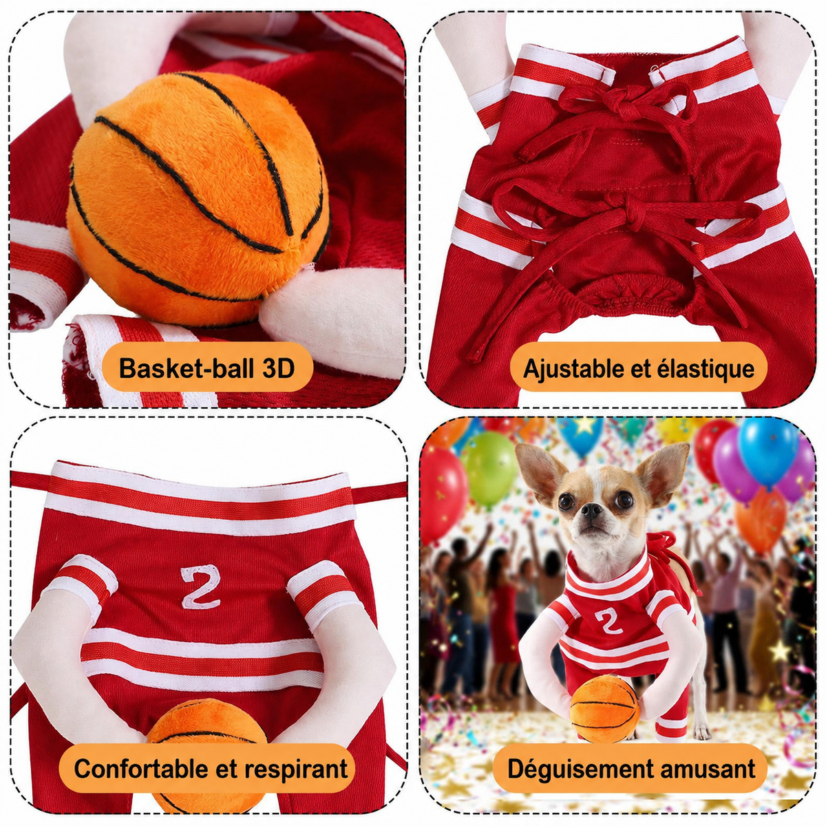 Costume de basket pour chien